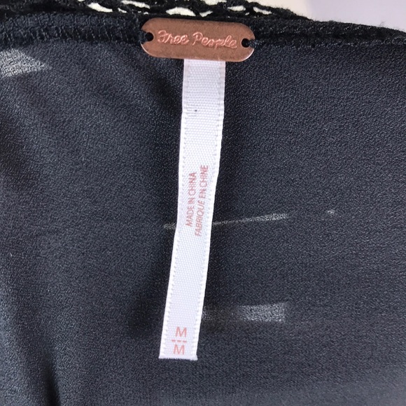 Free People Grey Peasant Top - Picture 7 of 8